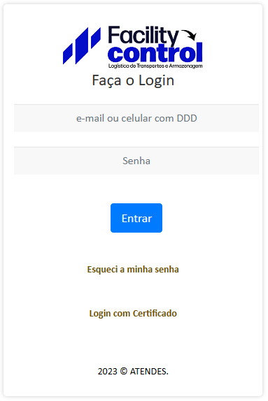 Tela de Login